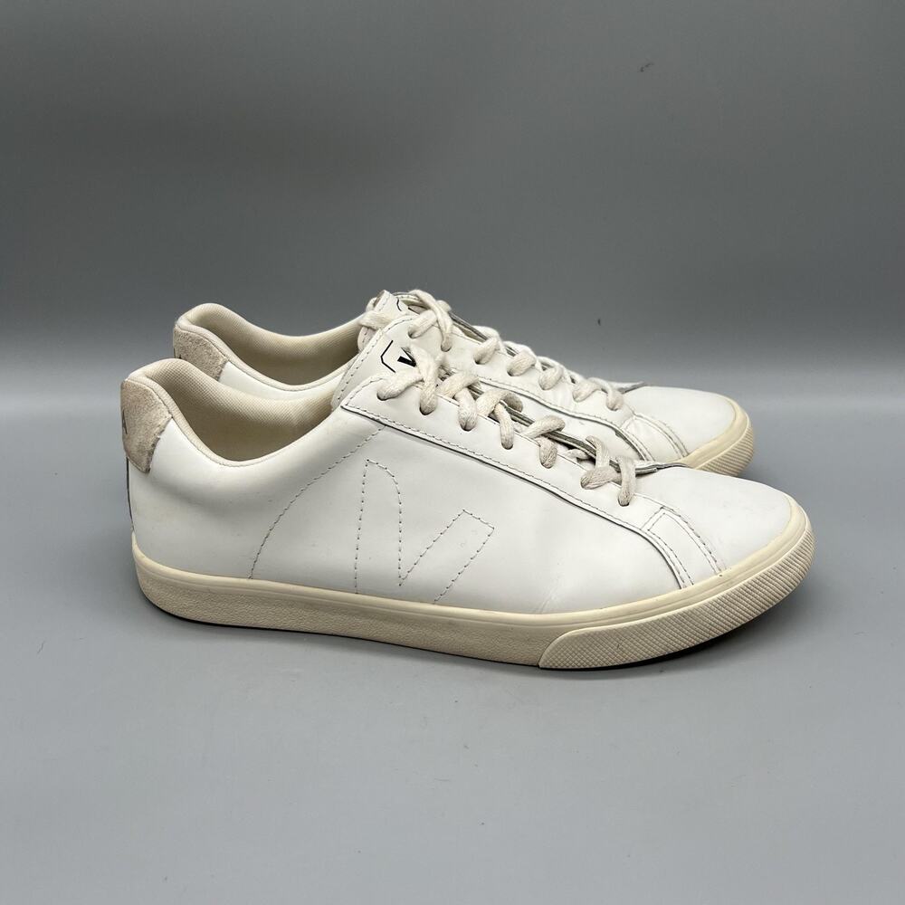 VEJA Shoes Womens 9 White Leather Esplar Low Top Court Sneakers Comfort Casual
